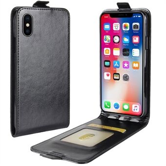 Crazy Horse Vertical Flip Leather Case with Card Slot for iPhone XS / X 