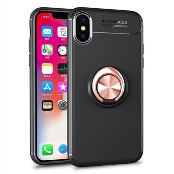 Magnetic Finger Ring Kickstand TPU Cell Phone Case for iPhone XS / X 