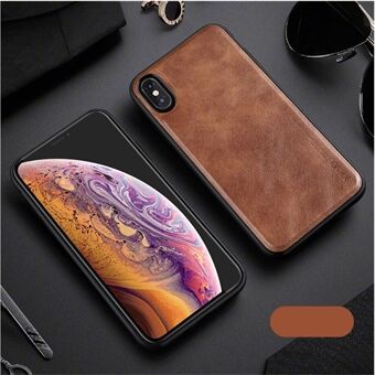 X-LEVEL Vintage Style PU Leather Coated TPU Mobile Phone Case for iPhone XS / X 
