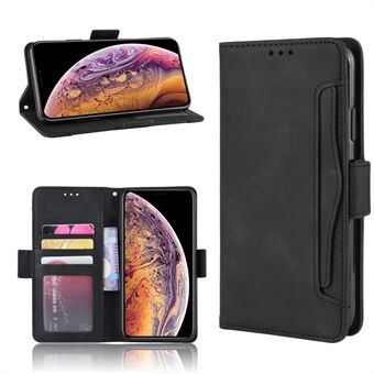 Leather Wallet Stand Phone Cover Case with Multiple Card Slots for iPhone X / XS 