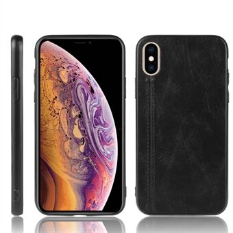 Leather Coated PC + TPU Hybrid Phone Shell Cover for iPhone XS / X 