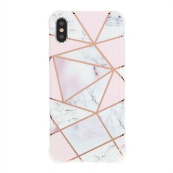 Marble Pattern Matching Electroplating IMD TPU Case for iPhone X/XS 