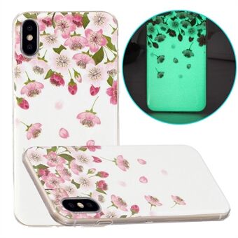 Anti- Scratch IMD Soft TPU Lyx Glow in The Darkness Noctiluncent Luminous Case för iPhone X / XS 