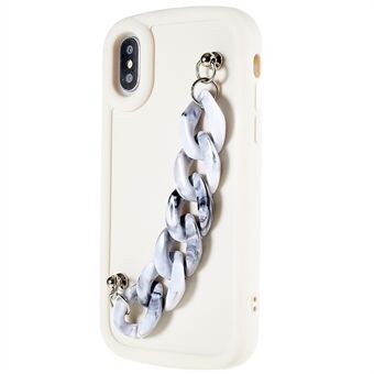 För iPhone X / XS 5,8 tum TPU-telefonfodral med marmorrem Mjukt Matt Anti-Drop Stötsäkert skal