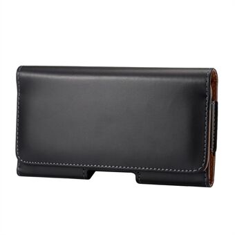 Universal Glossy Leather Case Holster for 6.3-inch Smartphones