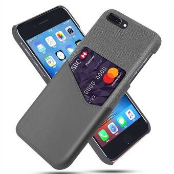 KSQ Cloth + PU Leather PC Phone Case with Card Slot for iPhone 8/7 Plus 