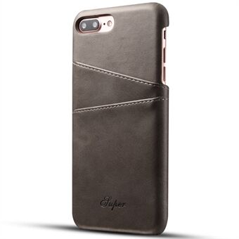 SUTENI PU-läderbelagda PC-fodral Dropsäkert telefonskydd med korthållare Design för iPhone 8 Plus  / 7 Plus 