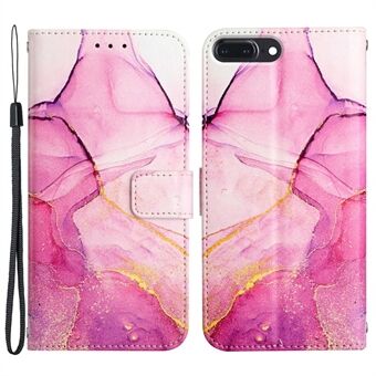 For iPhone 7 Plus/8 Plus  YB Pattern Printing Leather Series-5 Marble Pattern Fashionable PU Leather Case Wallet Stand Phone Shell