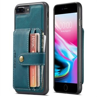 JEEHOOD For iPhone 7 Plus/8 Plus  Wallet Phone Case RFID Blocking Shockproof Phone Cover Anti-Scratch Protector Support Wireless Charging