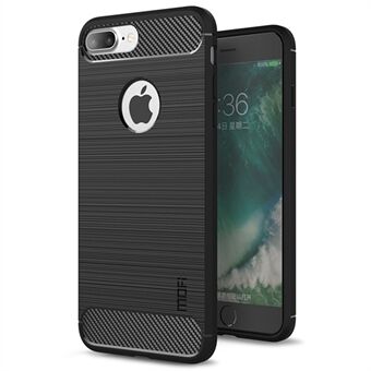 MOFI For iPhone 7 Plus /8 Plus  Carbon Fiber Texture Brushed TPU Case Scratch-resistant Mobile Phone Cover