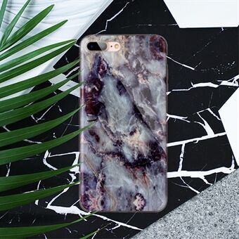 Marble Pattern IMD Soft TPU Case Cover för iPhone 8 Plus / 7 Plus 