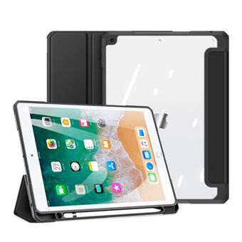 DUX DUCIS TOBY Series Tri-fold Leather Stand Tablet Case med Auto Sleep / Wake för iPad  (2017) / (2018)