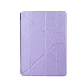 Silk Texture Origami Stand Smart Leather Sleep Cover Case for iPad (2018) / 9.7 (2017)