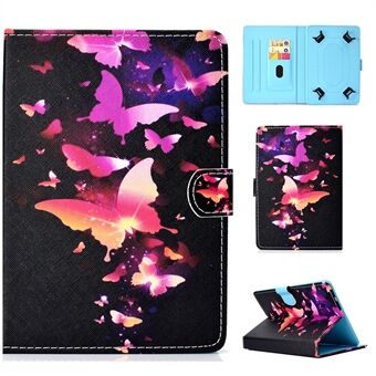 Universal 10-inch Tablet Patterned PU Leather Card Holder Case for iPad (2018) / LG G Pad III etc