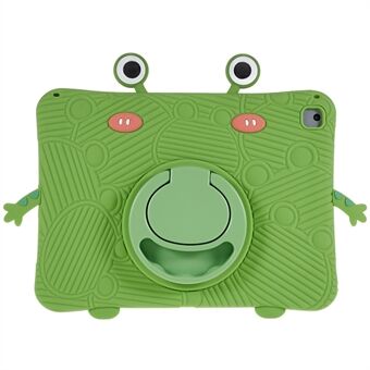 För iPad Air (2013) / Air 2 / iPad  (2017) / (2018) Cartoon Frog Design Tablettfodral Anti-drop Kickstand Silikon + PC-fodral