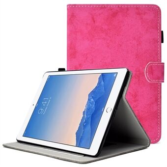 För iPad Air (2013) / Air 2 / iPad  (2017) / (2018) Tygtextur Stand Tablettfodral PU-läderkorthållare Pennhållare Loop Cover