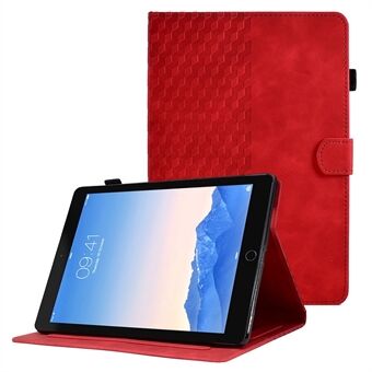 För iPad Air (2013) / Air 2 / iPad  (2017) / (2018) Anti-Drop läderfodral Auto Wake / Sleep Enfärgad Stötsäker fodral Mönster tryckt surfplatta med kortplatser / Stand