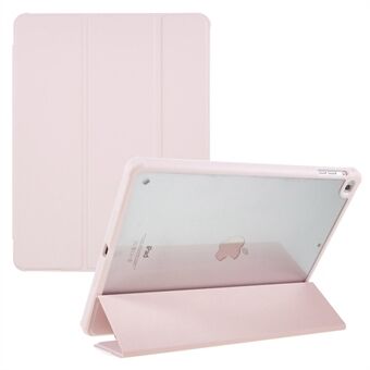För iPad Air (2013) / Air 2 / iPad 9,7-tum (2017) / (2018) Tri-fold Stand Case Auto Wake and Sleep PU Läder + TPU + Akryl Tablet Slim Case Shockproof Cover