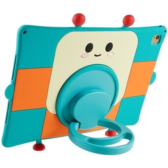 För iPad Air (2013) / Air 2 / iPad 9,7 tum (2017) / (2018) / Pro 9,7 tum (2016) Cartoon Robot Pattern Silikon Tablet Fodral Stötsäkert Kickstand Cover