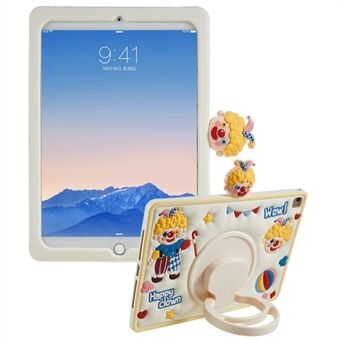Tablettfodral för iPad Air (2013) / Air 2 / iPad 9,7-tum (2017) / (2018) Rotary Kickstand Happy Clown PC+Silicon Cover
