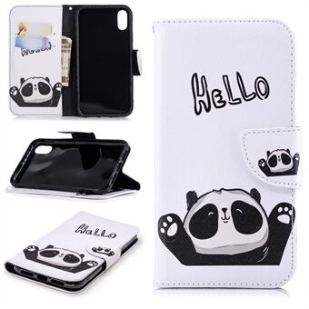 Pattern Printing Magnetic Wallet Stand Leather Case for iPhone XR 