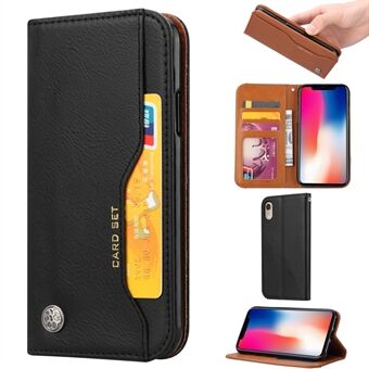 Auto-absorbed Wallet Leather Stand Mobile Phone Shell for iPhone XR 