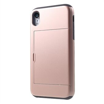 Plastic + TPU Hybrid Case with Card Slot for iPhone XR 