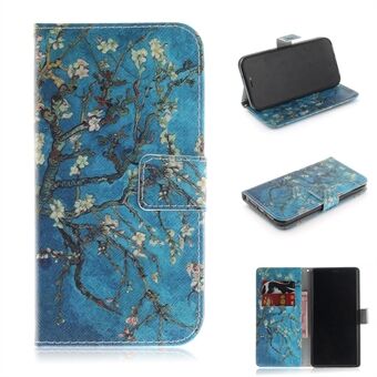 Pattern Printing Wallet Leather Stand Case for iPhone XR 