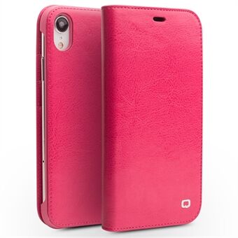 QIALINO Genuine Cowhide Leather Phone Case for iPhone XR , Full Protection Folio Flip Wallet Mobile Cover