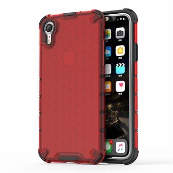 Honeycomb Shock Absorber TPU + PC Hybrid Back Mobile Casing Cover for iPhone XR 