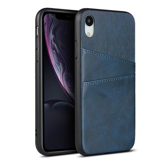PU Leather+PC Phone Case Dual Card Slots Cover for Apple iPhone XR 