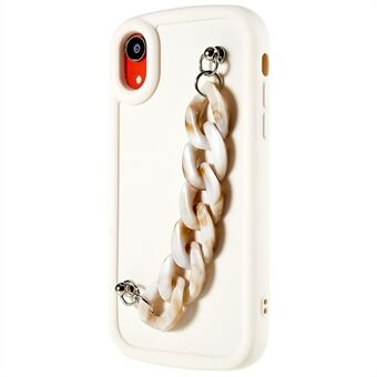 Matt telefonfodral för iPhone XR 6,1 tum Armband Kedja Flexibelt TPU skyddsfodral