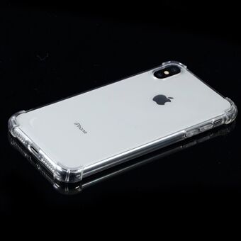 Fyra hörn Dämpande droppbeständigt klart TPU-fodral för iPhone XS Max  - transparent