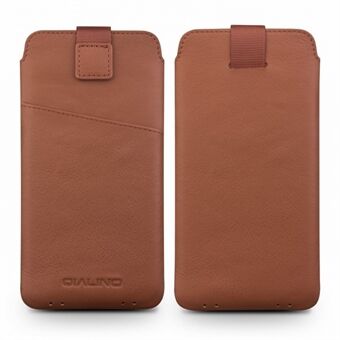 QIALINO Genuine Cowhide Leather Pouch Case with Card Slot for iPhone XS Max  / XR 