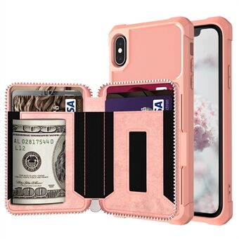 Zipper Wallet Leather Cover Phone Case for Apple iPhone XS Max 