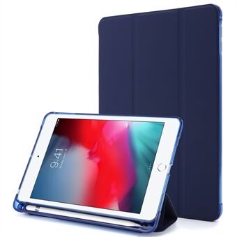 Tri-fold Stand Läder Tablet Tablet Shell med pennfack för iPad mini (2019)  / iPad mini 4/3/2/1