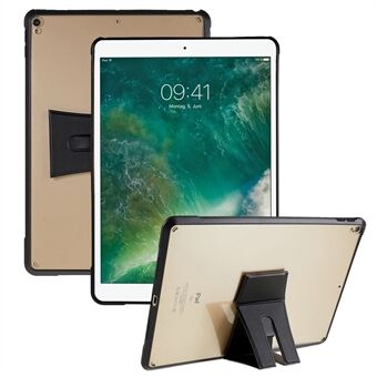 För iPad Air 10,5 tum (2019) / Pro 10,5 tum (2017) TPU + Tabletfodral i akryl Läder Kickstand Transparent skal
