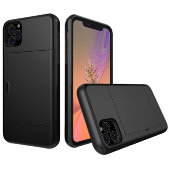 For iPhone 11  (2019) Plastic  + TPU Hybrid Case with Card Slot Phone Shell