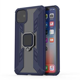 Warrior Style Rotating Ring Kickstand PC + TPU Hybrid Cover for iPhone 11  (2019)