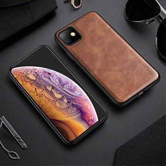X-LEVEL Vintage Style PU Leather Coated TPU Mobile Phone Cover Shell for iPhone 11 