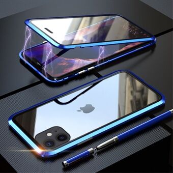 LUPHIE Magnetic iPhone 11 skal med glas fram och bak - Blå