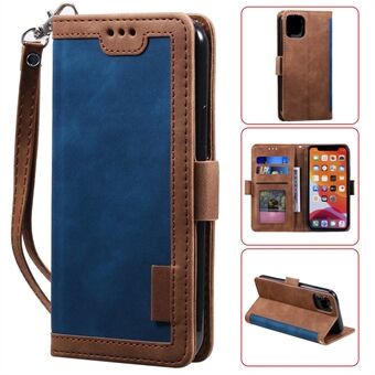 Retro Splicing Style Wallet Stand Leather Phone Case for iPhone 11 
