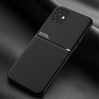 Minimalist Business Style Leather Coated TPU Phone Cover for iPhone 11 