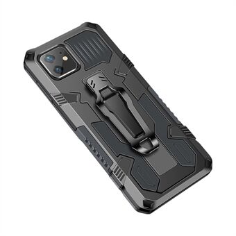 Cool Warrior PC+TPU+Metal Phone Cover with Kickstand Belt Clip for iPhone 11 