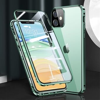 Muti-Color Anti-Scratch Magnetic Installation Metal Frame + Tempered Glass Full Covering Phone Cover for iPhone 11 
