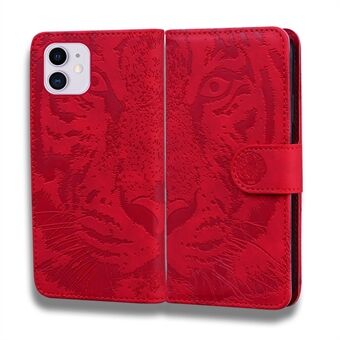 Imprinted Tiger Pattern Wallet Leather Mobile Phone Case for iPhone 11 