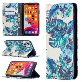 Auto-absorbed TPU + PU Leather Stand Case with Pattern Printing for iPhone 11 