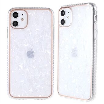 Lacquered IMD TPU Phone Case for iPhone 11 , Seashell Texture Transparent Based Phone Protective Accessory