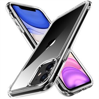 Galvaniserad kristallklar TPU + PC Hybrid-telefonskal för iPhone 11 , tillbehör till mobiltelefoner mot gulning