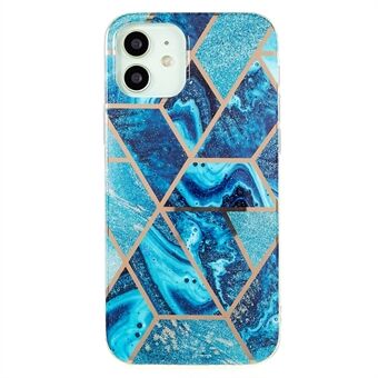 IMD Slim Case for iPhone 11  Shockproof Phone Protector Splicing Geometric Marble Pattern TPU Cover